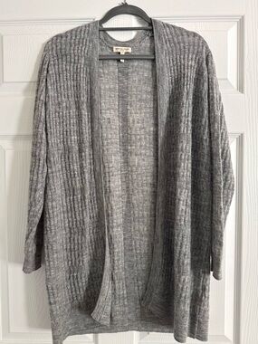 Rebecca Taylor grey light weight open front long cardigan (M)